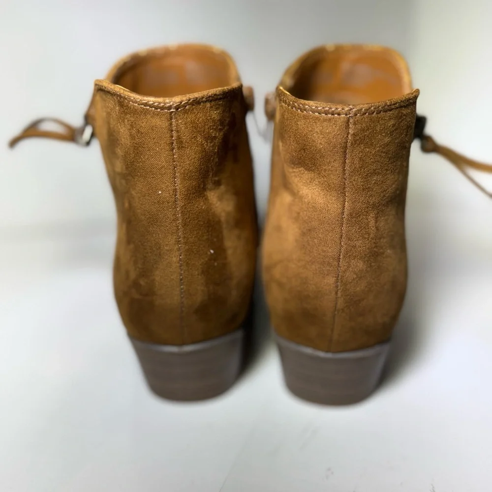 Women’s Espirit Tylin Brown Suede Ankle Boots with Side Zip